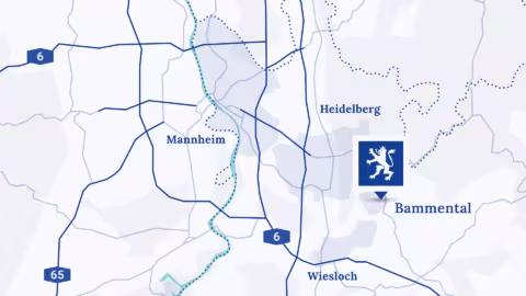 Günstige Lage von Bammental